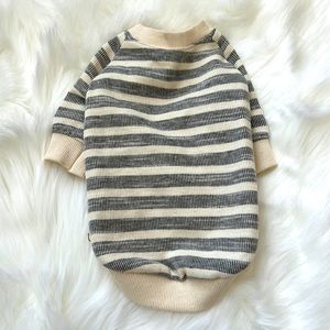 Gray and Cream Striped Tee